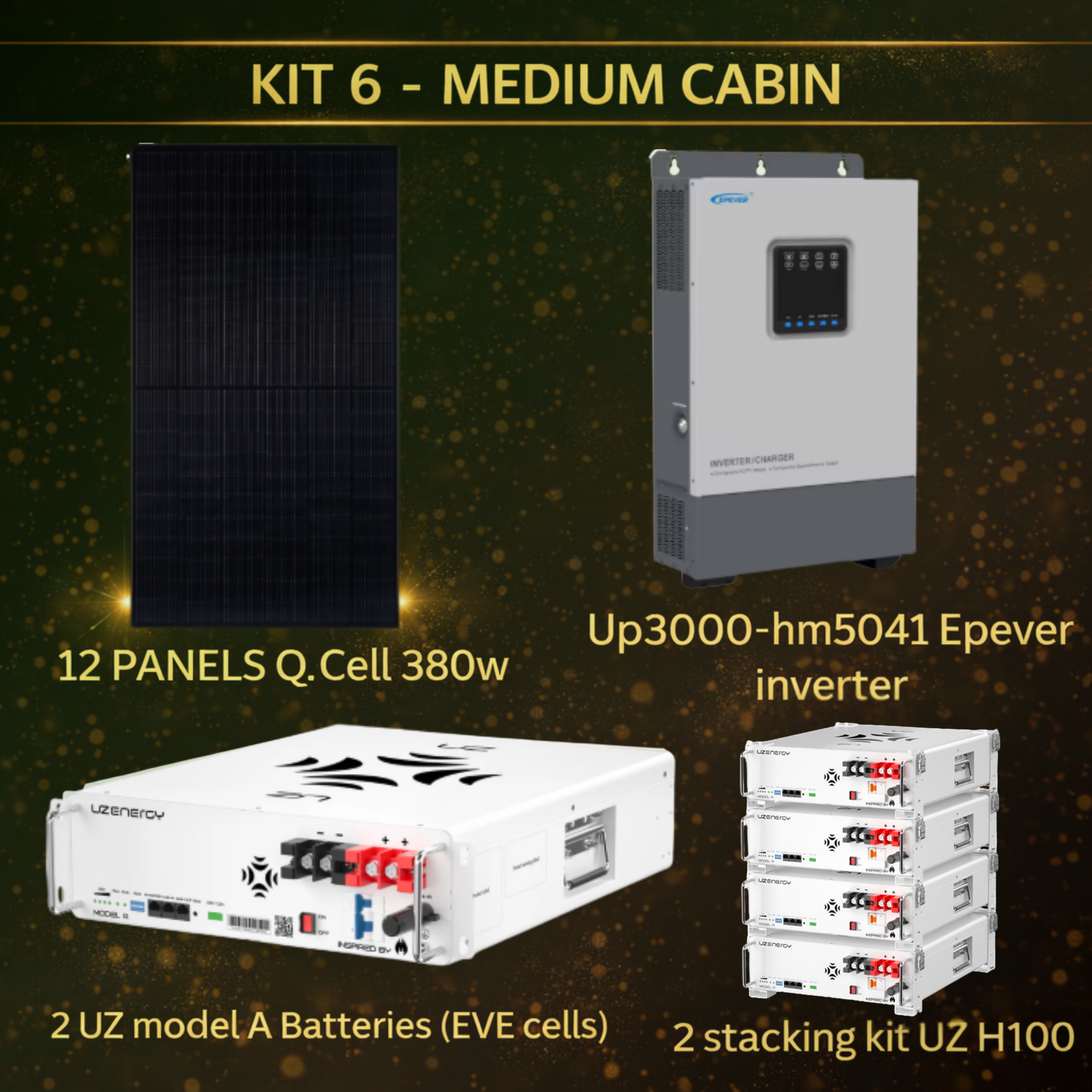 Medium Cabin Solar Kit 6 - DIY Solar - Off Grid Solar Cabin Kit - Mann Solar
