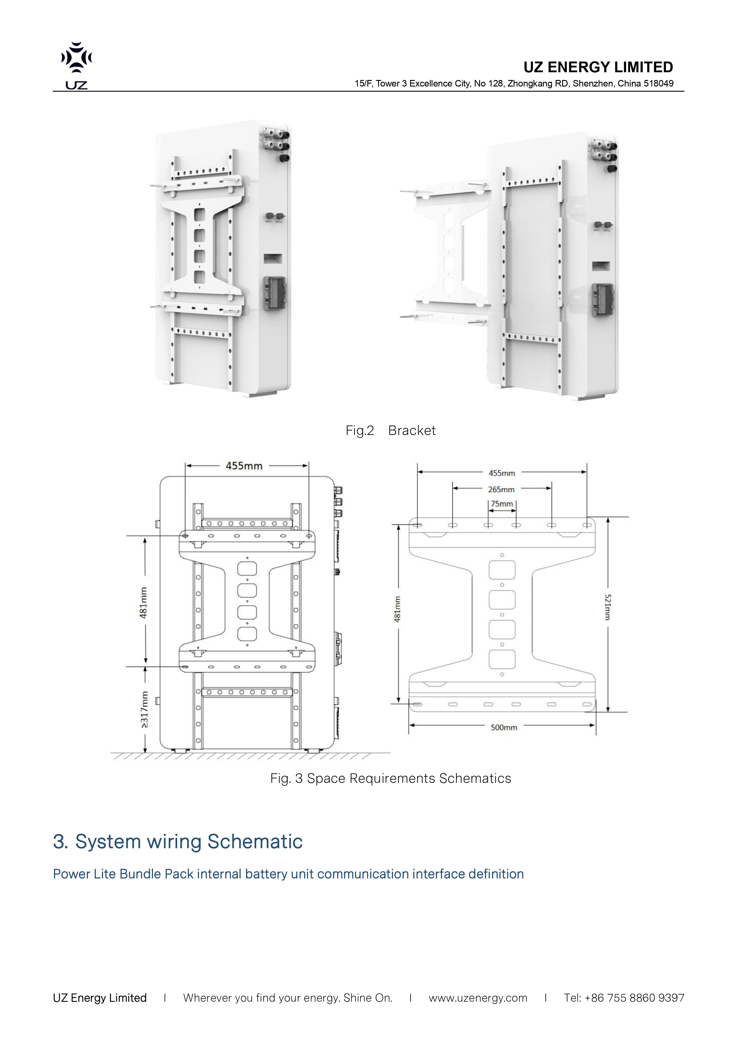 UZ ENERGY | UZ 2-BATTERY WALL MOUNT CABINET | P200B