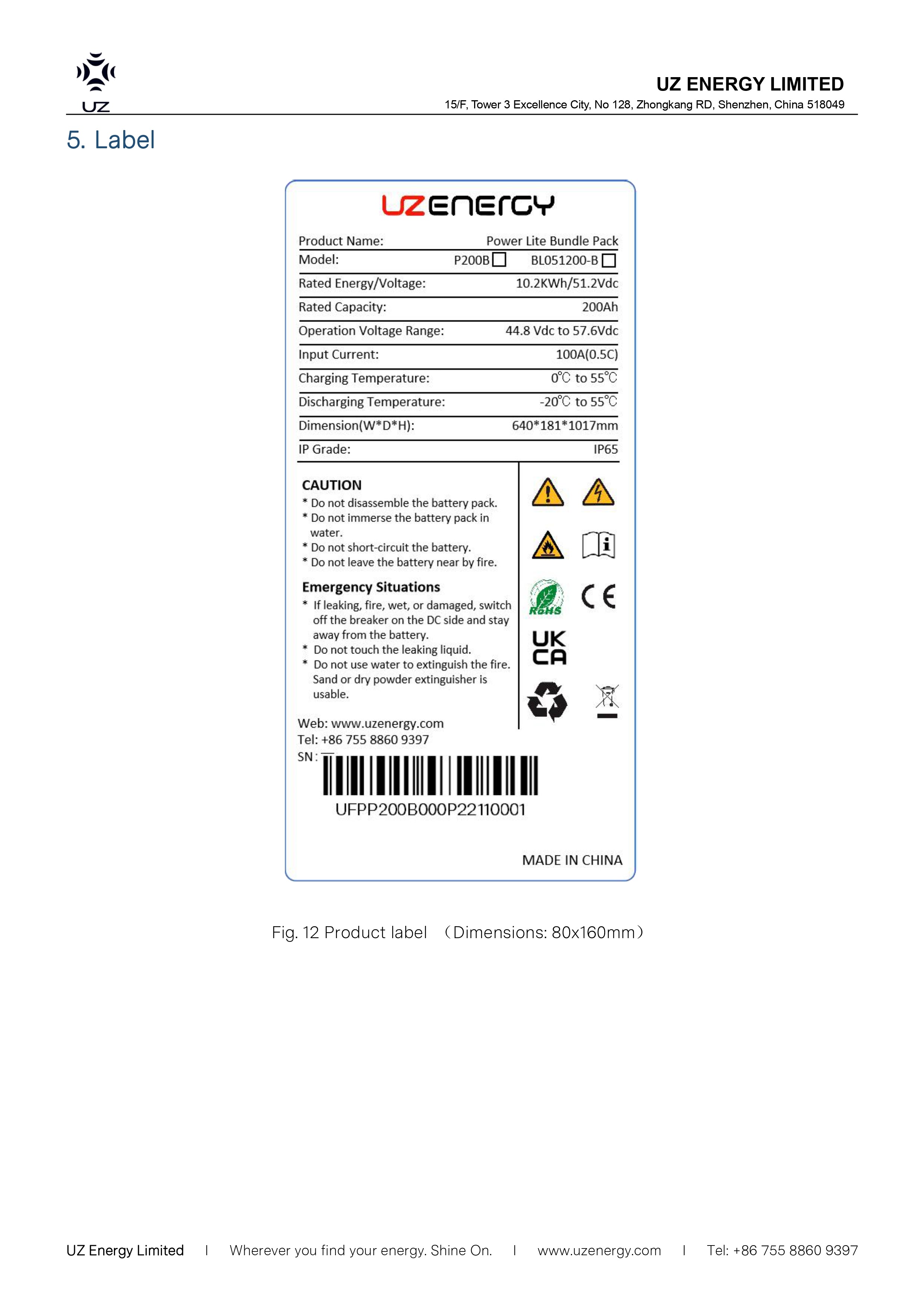 UZ ENERGY | UZ 2-BATTERY WALL MOUNT CABINET | P200B