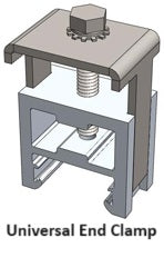 Rail-Based Mounting | Mid Clamps | End Clamps | Mann Solar | Roof Mount | Solar Panel Clamps