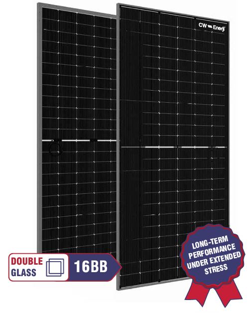 CW Energy 595W – Bifacial High-Efficiency Dual Glass Module CWT595-144TNB10 G2G