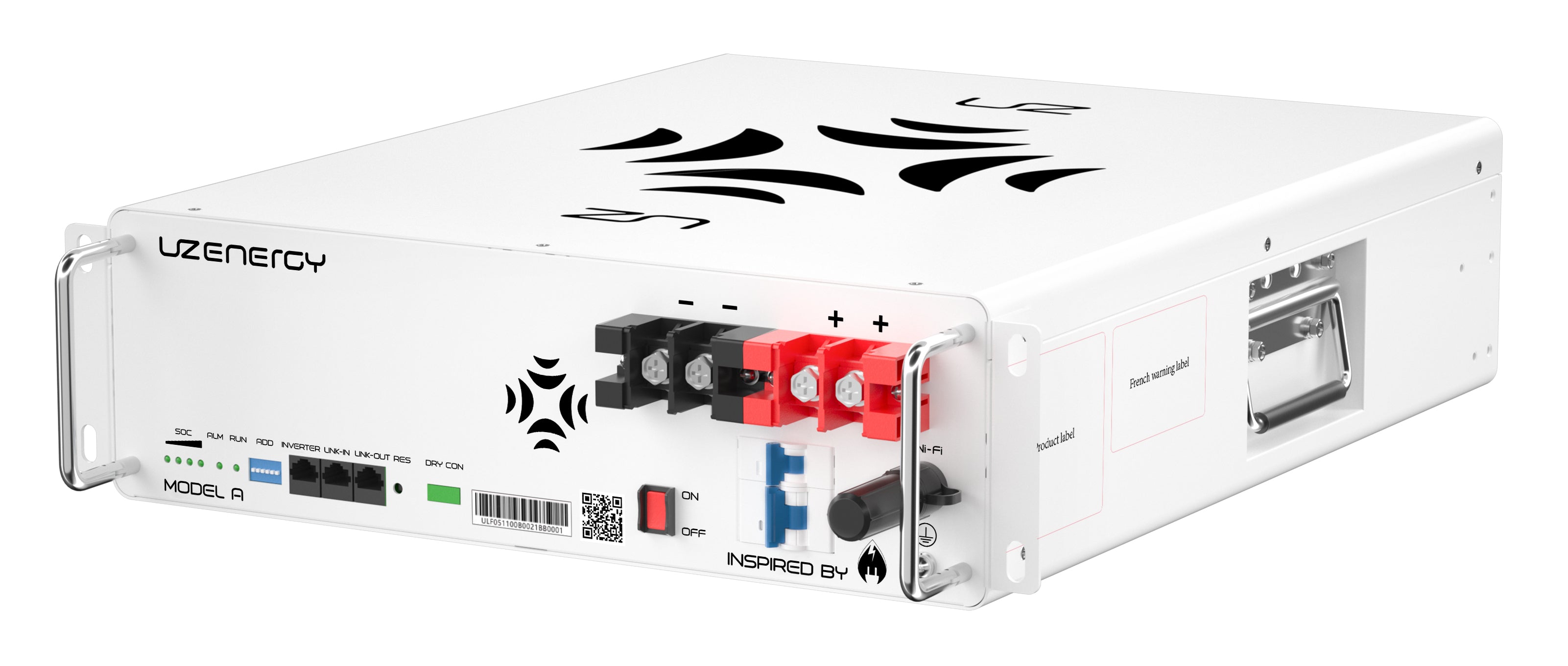 UZ Model A Server Rack Battery - 48v 100ah - HEATED - UL1973 / UL9540A - 10 Year Warranty